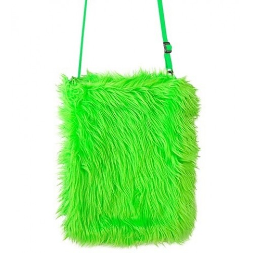   BOLSO PELUCHE VERDE NEON