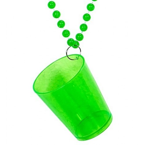 COLLAR CON VASO VERDE FLUORESCENTE