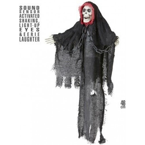 COLGANTE MUERTE C/LUZ Y SONIDO 46CM