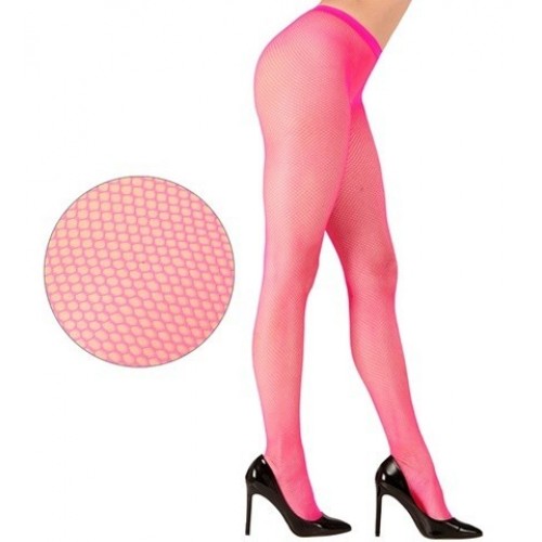 MEDAS PANTYS REJILLAS ROSA FLUORESCENTES