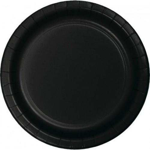   8 PLATOS CARTON NEGRO 18CM