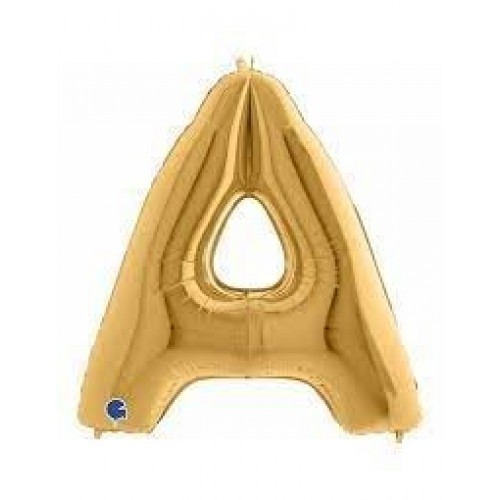   GLOBO 40" FOIL FORMA LETRA A ORO