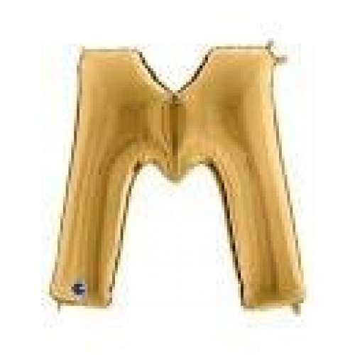   GLOBO 40" FOIL FORMA LETRA M ORO