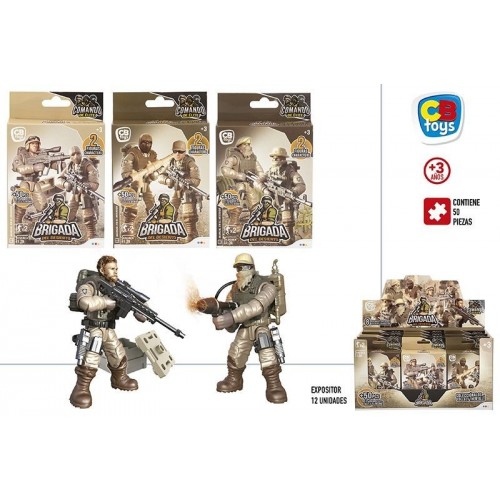 2 MINI FIGURAS ARTICULADAS MILITAR MOD.S