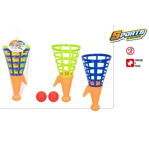 SET 2 LANZA BOLAS CESTA 20CM