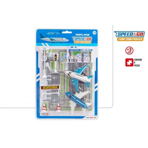 SET PISTA DE AVIONES PULL BACK