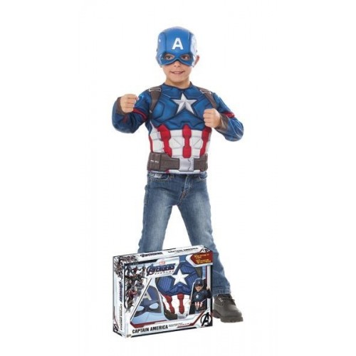 L CAJA DISFRAZ 4A6AÑOS CAPITAN AMERICA