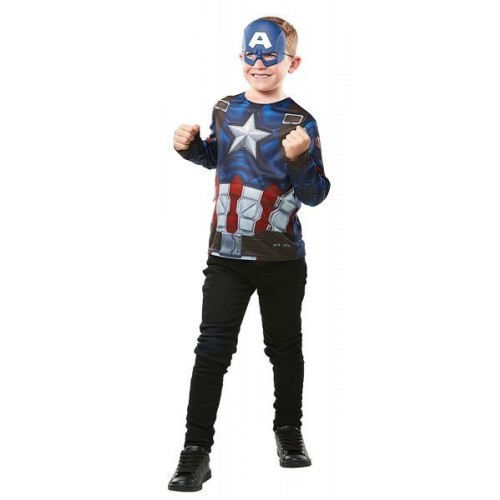 L CAMISA MASCARA 5A8AÑOS CAPITAN AMERI