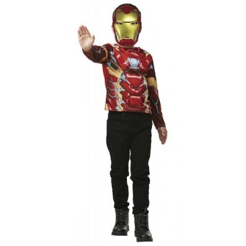 L CAMISA MASCARA 5A8AÑOS IRON MAN