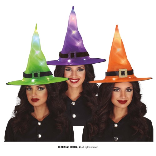 SOMBRERO BRUJA CON LUZ MOD.SURT