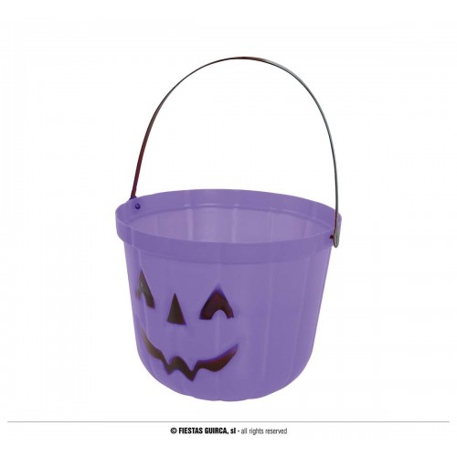 CUBO CALABAZA HALLOWEEN LILA 20CM