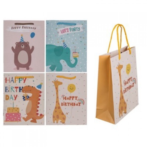 BOLSA BIRTHDAY ANIMALES 18X23CM