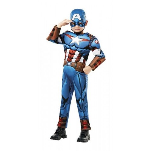 L DISFRAZ 3A4AÑOS CAPITAN AMERICA DELU