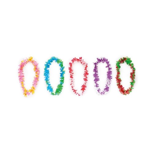 25 COLLARES PLASTICO MULTICOLOR 90X7CM