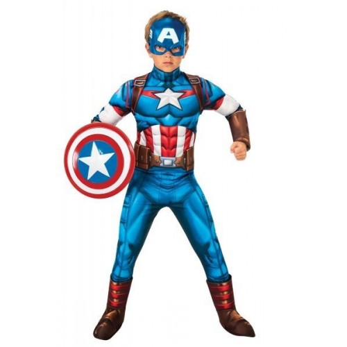 L DISFRAZ 5A6AÑOS CAPITAN AMERICA DELU