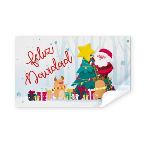 "250 ETIQUETAS NAVIDAD NOEL 5X3CM