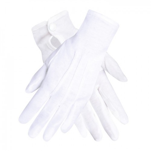   GUANTES CORTOS T-XL BLANCOS C/BOTON