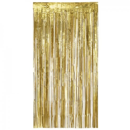  CORTINA FLECO METAL ORO 1X2MT