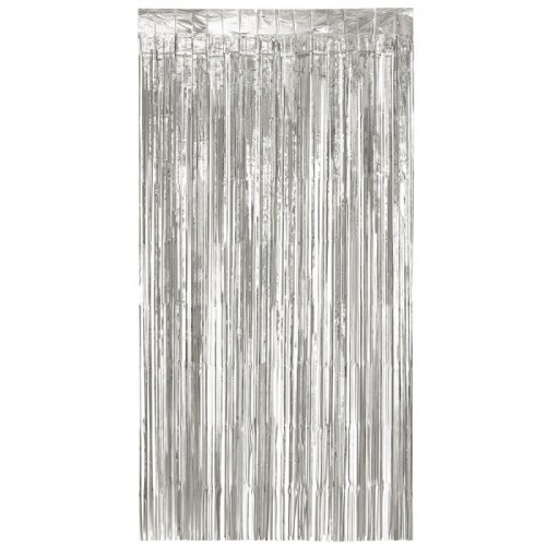   CORTINA FLECO METAL PLATA 1X2MT