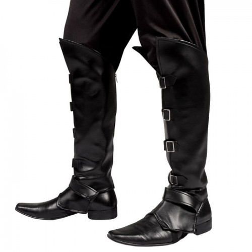   CUBREBOTAS ALTAS NEGRO CON HEBILLA