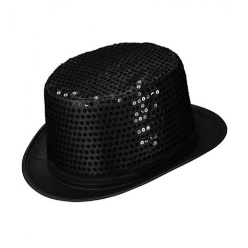   SOMBRERO COPA LENTEJUELAS NEGRA
