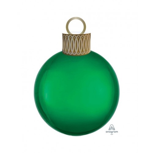 GLOBO 20" FOIL ORBZ BOLA NAVIDAD VERDE