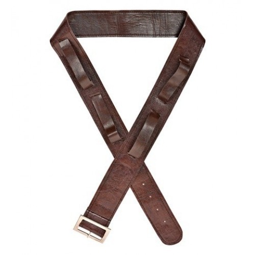 CINTURON MARRON 4 FUNDAS ESPADA ARMAS