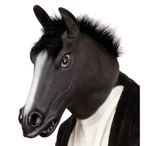 MASCARA ENTERIZA CABALLO NEGRO C/PELO