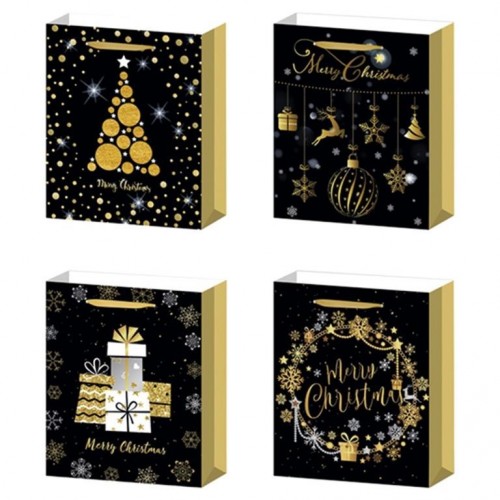 BOLSA NAVIDAD ORO MOD SURTIDOS 40X30CM
