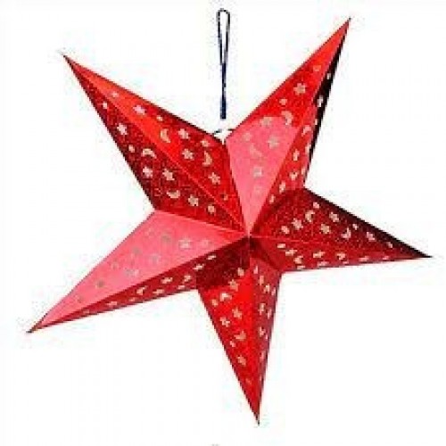 COLGANTE ESTRELLA ROJO 45CM