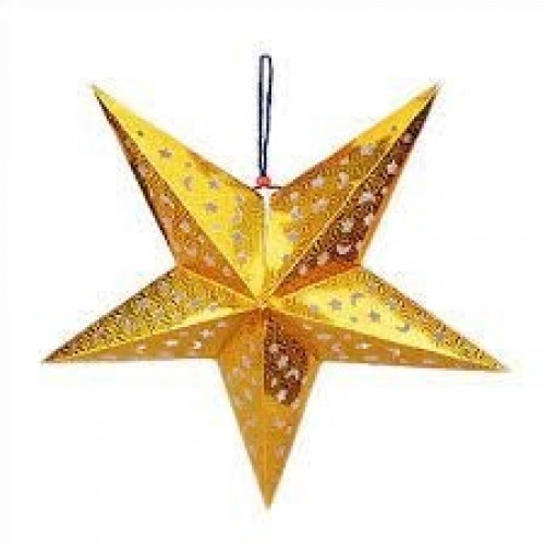 COLGANTE ESTRELLA PAPEL ORO 60CM