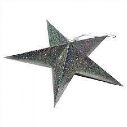 COLGANTE ESTRELLA PAPEL PLATA 90CM