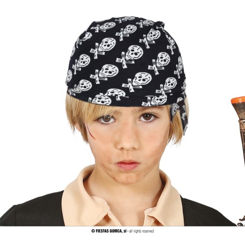 GORRO PAÑUELO INFANTIL PIRATA CALAVERA