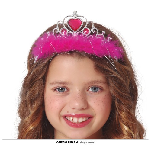DIADEMA INFANTIL MARABU C/PIEDRA ROSA