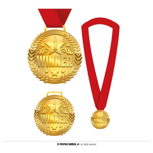 MEDALLA METAL ORO WINNER 6CM
