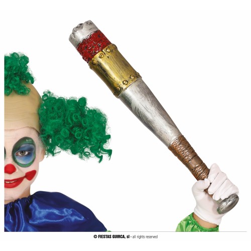 BATE PAYASO PLATA Y ORO 47CM