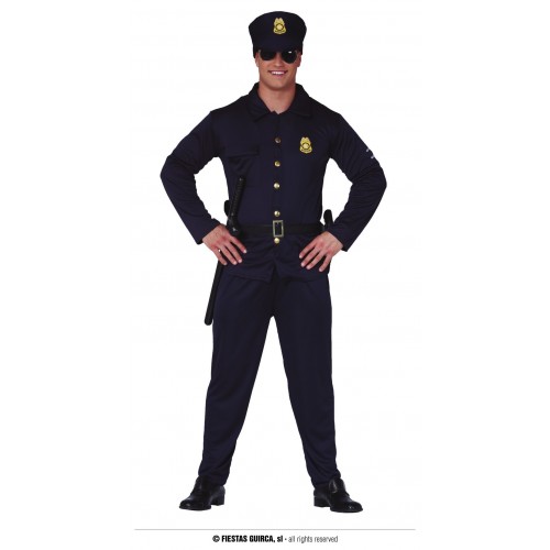 DISFRAZ T-L POLICIA AZUL