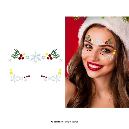 JOYAS FACIALES ADHESIVAS NAVIDAD