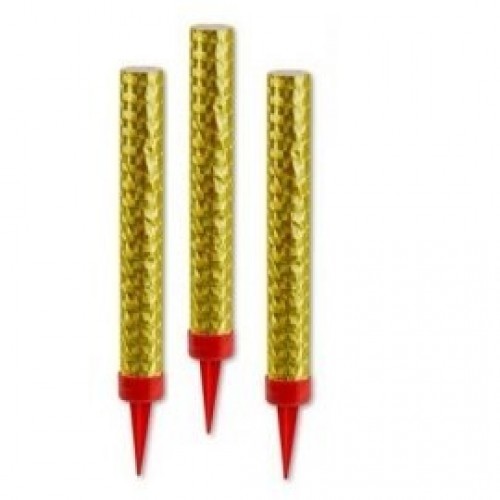 3 FUENTES BENGALA ESTRELLA ORO BASE ROJA