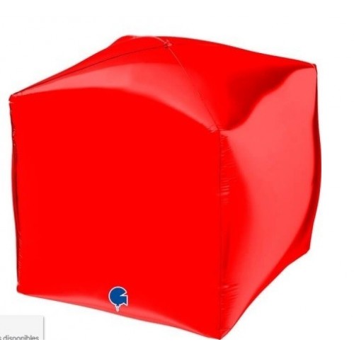 GLOBO 15" FOIL 4D CUBO/REGALO ROJO