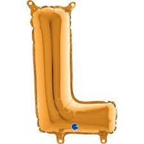 GLOBO 40" FOIL FORMA LETRA L ORO