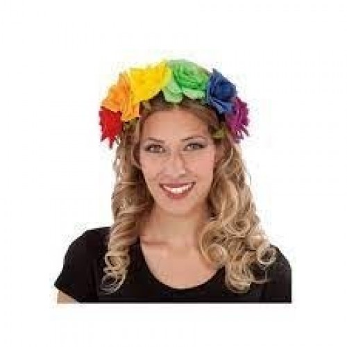 DIADEMAS CON FLORES MULTICOLOR