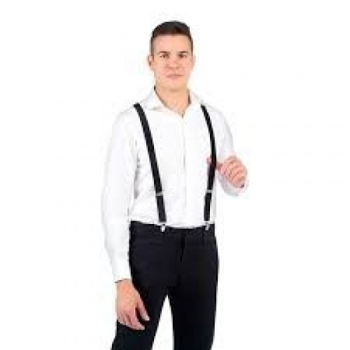TIRANTES ADULTO NEGRO BRILLANTE