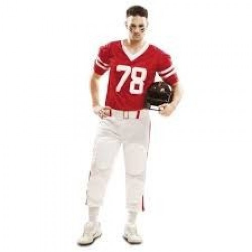 DISFRAZ T-S JUGADOR RUGBY ROJO
