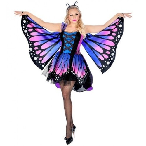  DISFRAZ T-S MARIPOSA ROSA/AZUL