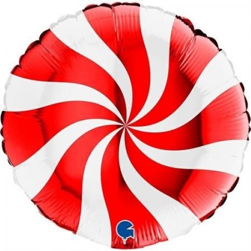 G/GLOBO 18" FOIL RND CARAMELO ROJO