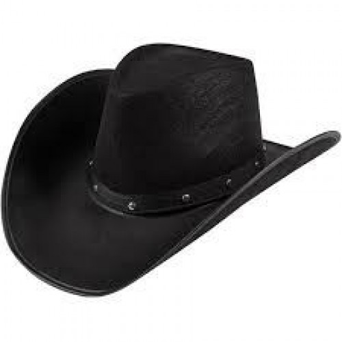 SOMBRERO VAQUERO NEGRO TACHUELA