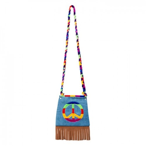 BOLSO HIPPIE MULTICOLOR CON FLECOS