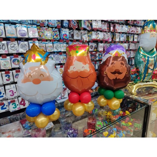 CENTRO AIRE GLOBO FOIL CABEZA REY MAGO