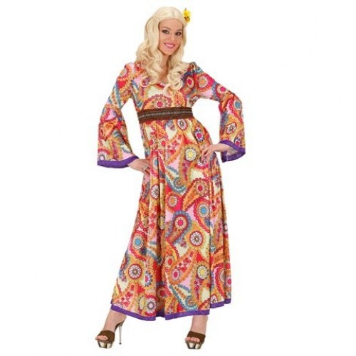  DISFRAZ T-XXXL HIPPIE VESTIDO CASHIMIR